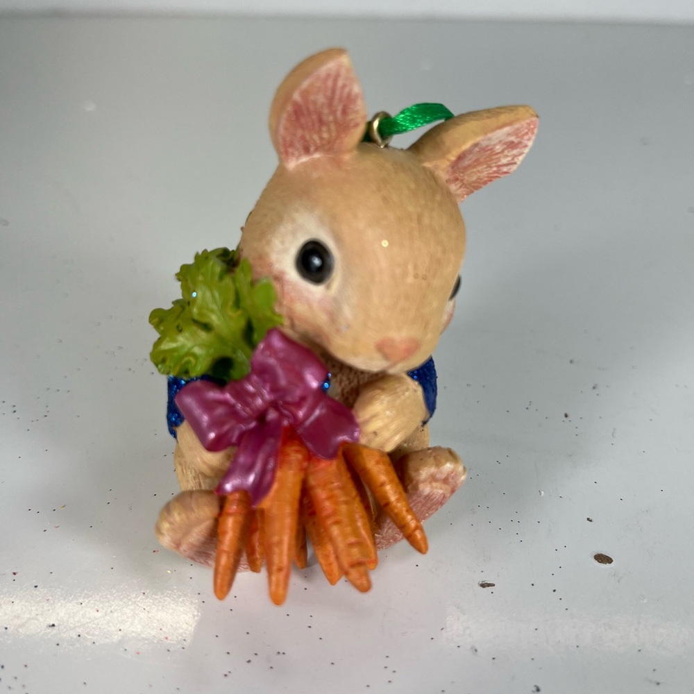 DANBURY MINT BABY BUNNY RABBIT Baby Animals Collection CHRISTMAS ORNAMENT
